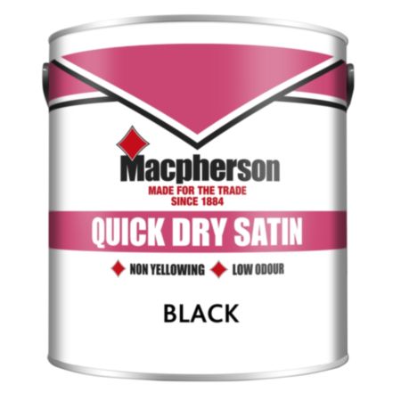 Macpherson Quick Dry Satin Paint - Black (2.5L)