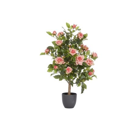 Artificial 80cm Regent's Roses - Perfect Pink
