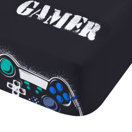 Catherine Lansfield | Game Over Single Black Fitted Sheet