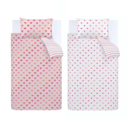 Catherine Lansfield | Hearts and Stripes Single Duvet Set