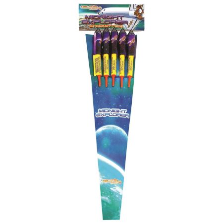 Fire Star Midnight Explorer Firework Rockets - 5 Piece
