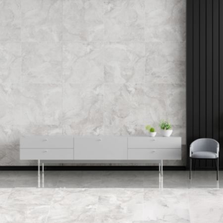 Porcelain Travertine-Style Tiles (59.5 x 59.5cm) | Milos - Matt White