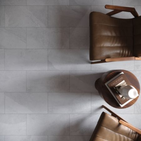 Porcelain Slate-Effect Tiles (30 x 60cm) | Vitoria - Matt Grey
