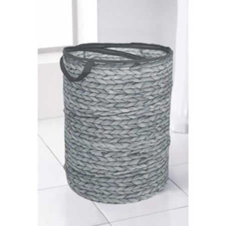 Pop-up Laundry Bin - Grey (34cm x 34cm x 44cm)