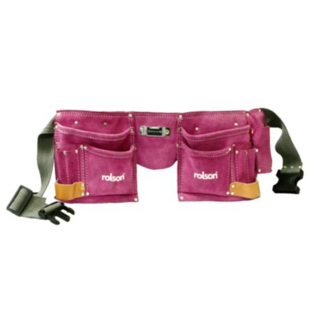 Rolson® Pink Double Leather Tool Pouch