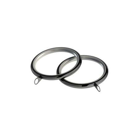 28mm Standard Lined Rings (8 Pack) - Polished Graphite