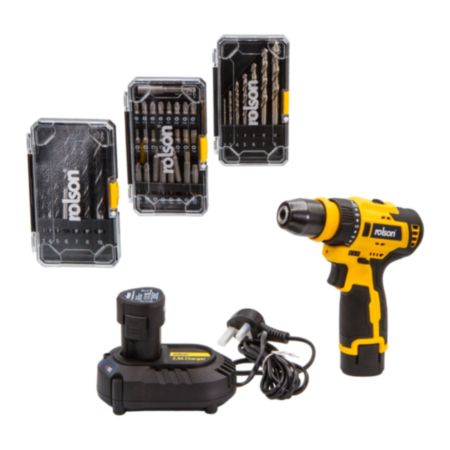 Rolson® 2-in-1 Cordless Drill & Impact Driver Set