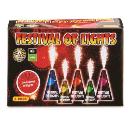 TNT Festival of Lights Low Noise Fountain Firework - 5 Piece