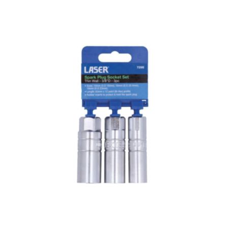 Laser Thin Wall Spark Plug Socket Set 3/8"D 3 Piece