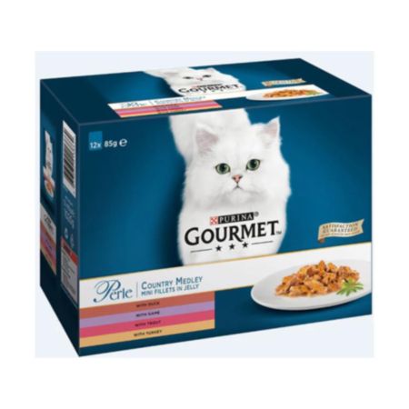 GOURMET® Perle Wet Cat Food - Country Medley in Jelly (12 x 85g)