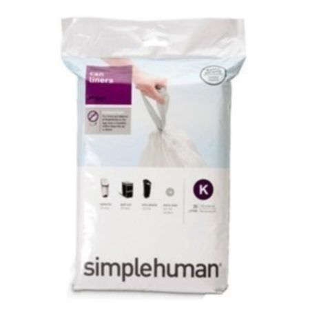 Simplehuman Code K 20 Pack White Plastic Bin Liners