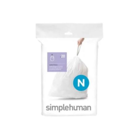 Simplehuman Code N 20 Pack White Plastic Bin Liners