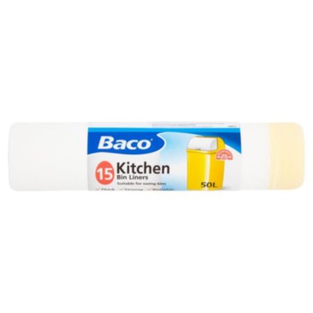 Baco Swing Bin Liners 15 Pack - 50L