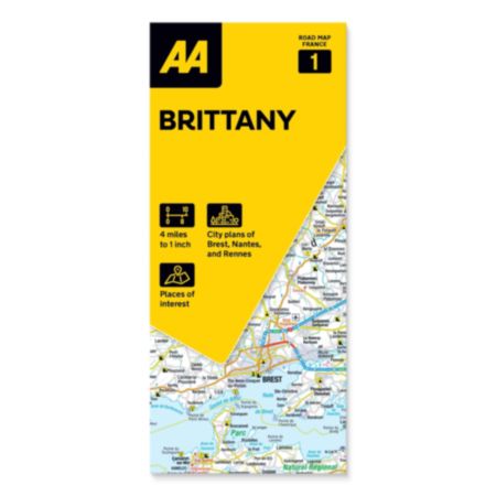 AA Road Map | France: 1 - Brittany