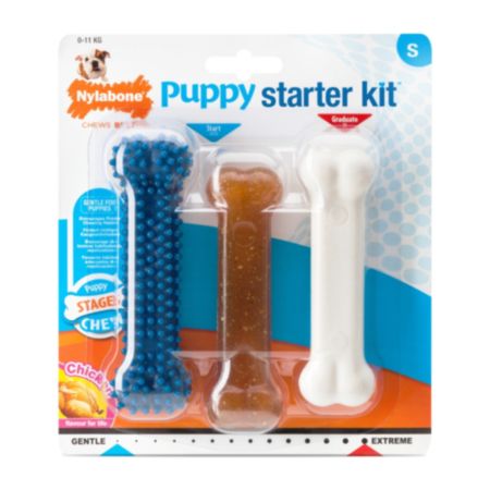 Nylabone® Chicken Puppy Bone - Small 11kg (Triple Pack)