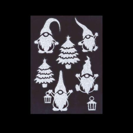 White Gonk Christmas Window Sticker - 29.5 x 40cm 