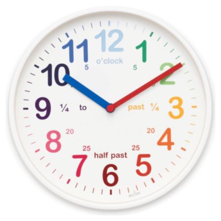 Acctim Wickford Time Teaching Clock - White