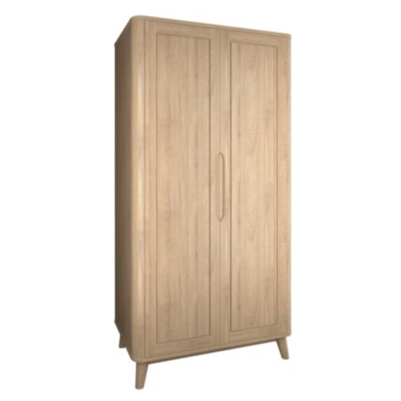 Aurora Natural Oak 2 Door Wardrobe (H 199 x W 100 x D 60cm)