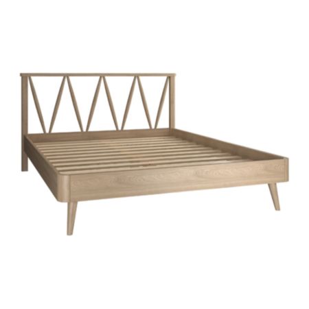 Aurora Natural Oak Wooden 5'0 Bed Frame (H 93 x W 160 x D 208cm)