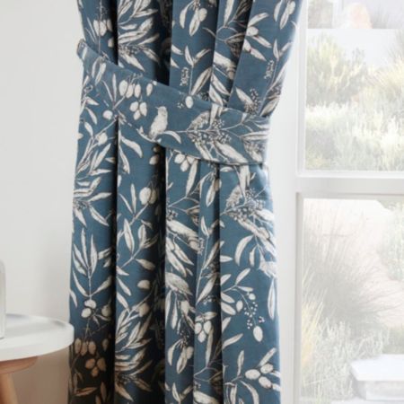 Aviary Bluebell Curtain Tie Back (Pair) - 26 Inch