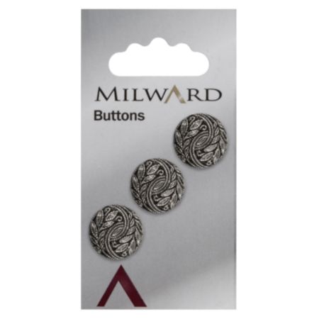 Milward Carded Buttons | 15mm -  Pack of 3 (Code K)