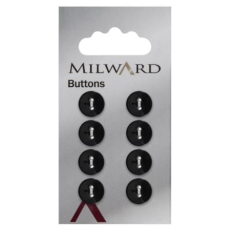 Milward Carded Buttons | 11mm -  Pack of 8 (Code A)