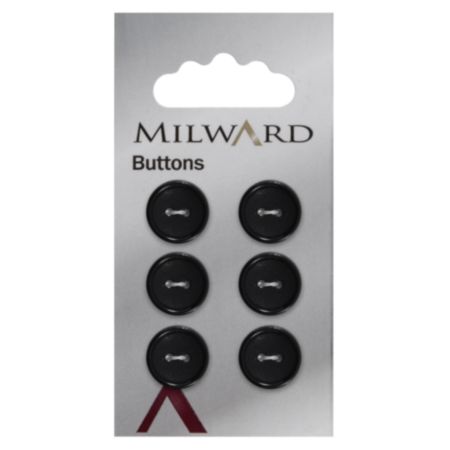 Milward Carded Buttons | 13mm -  Pack of 6 (Code B)