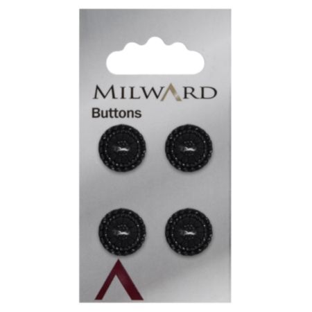 Milward Carded Buttons | 15mm -  Pack of 4 (Code D)