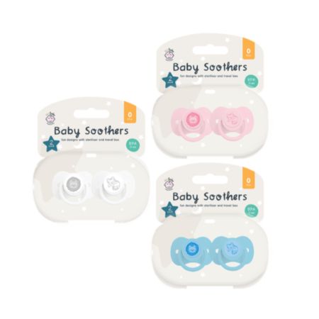 123 Baby Soothers With Steriliser & Travel Box - 2 Pack (Assorted)