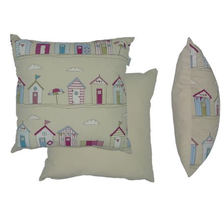 Beach Huts Cushion - 55cm 
