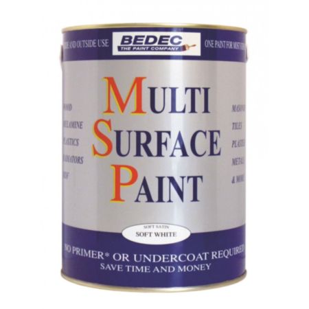 Bedec Multi Surface Paint Soft Satin Soft White 2.5L