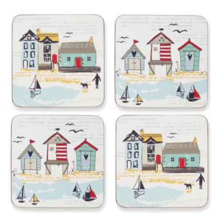 Cooksmart Beside The Seaside Set of 4 Coasters