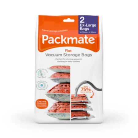Packmate 2 Piece Extra Large Flat Vacuum Bag Set
