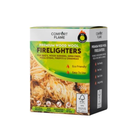 Comfort Flame Premium Wood Wool Firelighters - 300g