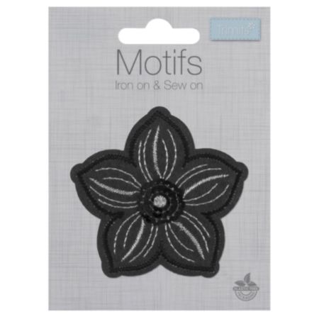 Motif A (Sequin) | Flower - Grey