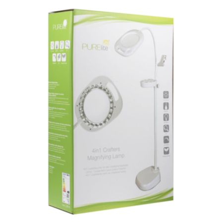 PURElite 4-in-1 Crafters Magnifying Lamp
