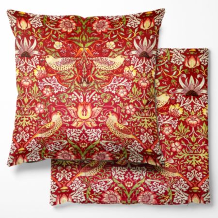 Strawberry Thief Wine Cushion