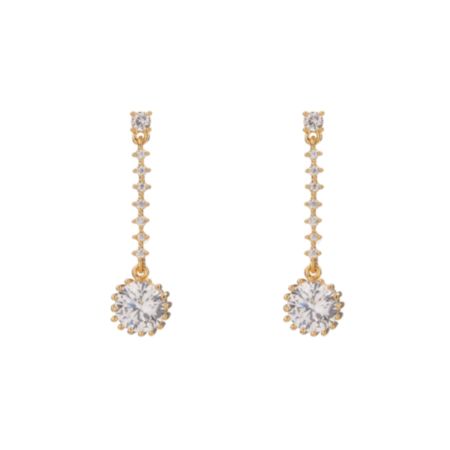 Kylie Cubic Zirconia Gold-tone Drop Post Earrings