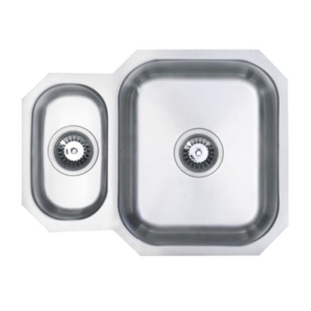Dakota 1.5 Bowl Stainless Steel Reversible Undermount Sink