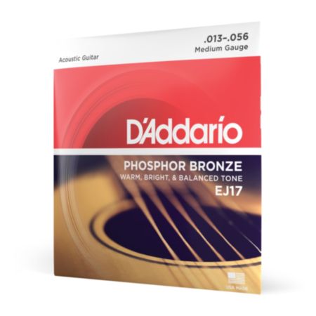 D'Addario EJ17 | Phosphor Bronze Acoustic Guitar Strings - Medium (13-56)