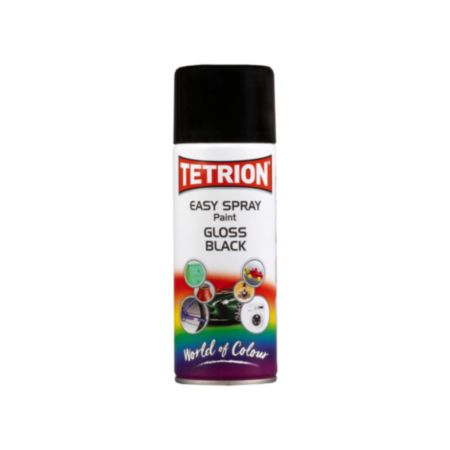 Tetrion Easy Spray Paint- Gloss Black 400ml