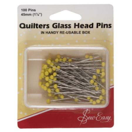 Sew Easy Quilter's Glass Head Pins (50mm)