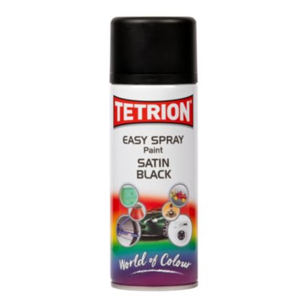 Tetrion Easy Spray Paint- Satin Black 400ml