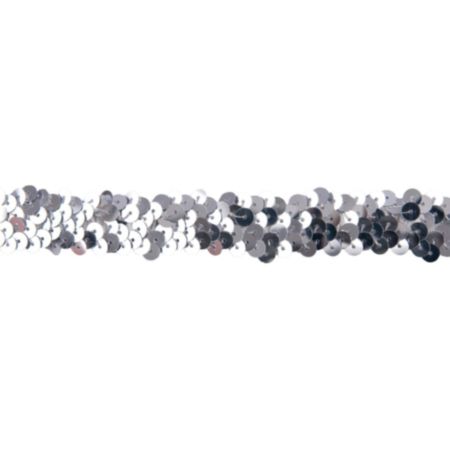 Sequin Trim | 10m x 20mm - Silver
