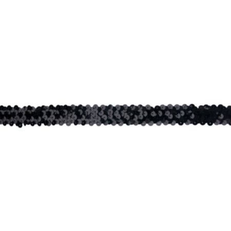Sequin Trim | 10m x 20mm - Black