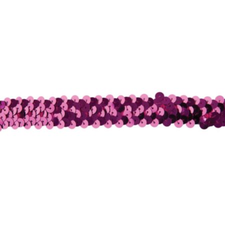 Sequin Trim | 10m x 20mm - Fuchsia