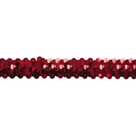 Sequin Trim | 10m x 20mm - Red