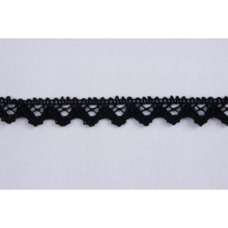 Cotton Lace Trim | 25m x 16mm - Black