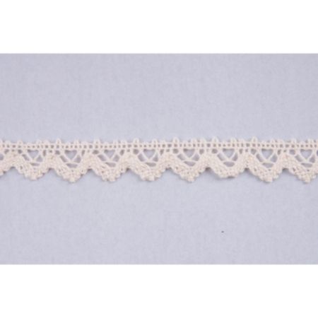Cotton Lace Trim | 25m x 16mm - Natural