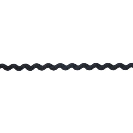 Ric Rac Polyester Trim | 50m x 8mm - Black